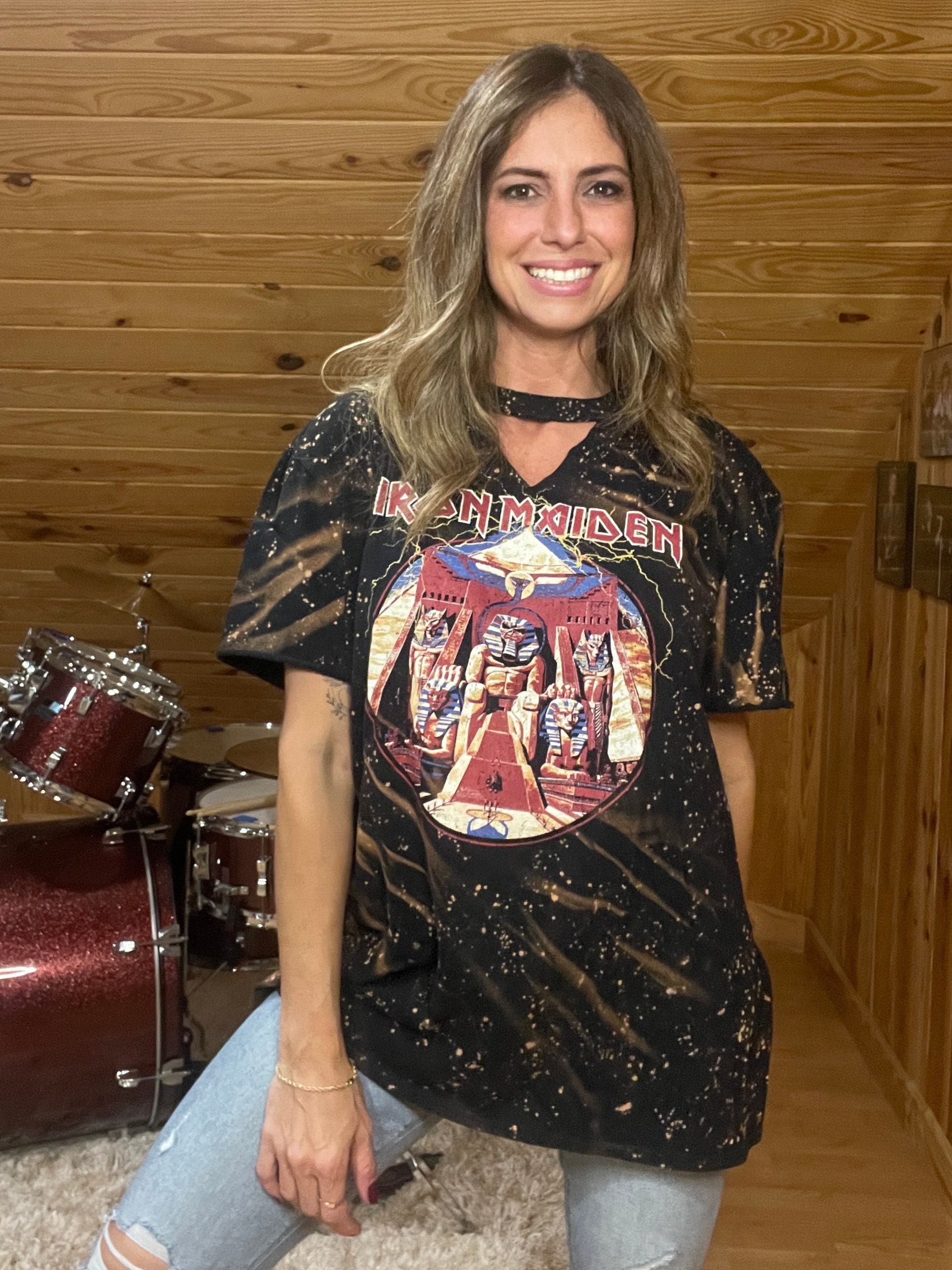 Iron Maiden Distressed Choker Cut off 