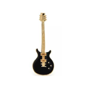 Black Guitar Enamel Brooch / Guitar Pin - Music Pin