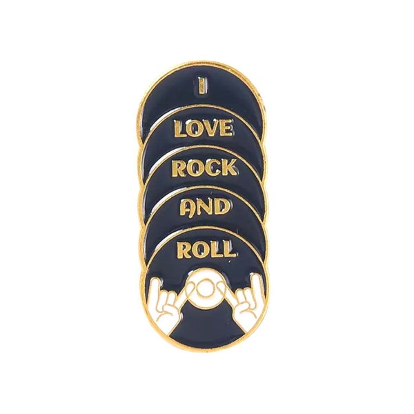 I Love Rock and Roll Enamel Pin - Music Pin