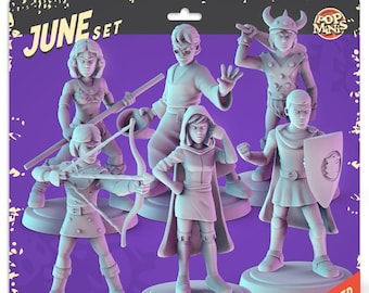 D&D Cartoon Miniatures: 7 x 36mm Diorama Set by Pop Minis