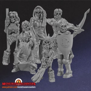 DnD Cartoon Show Miniatures Unpainted zombie 33mm Dungeons and Dragons
