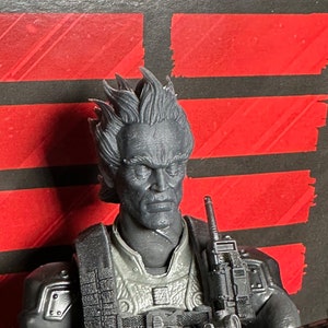not Rick Sanchez 1/12 scale head non peint GI Joe Classified, mezco, neca, black series, legends 1/12 scale head 1:12 trooper builder