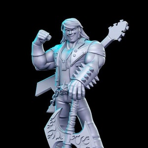 Eddie Rigs | Brutal Legend| Jack Black - 40mm Miniature | DnD Mini | Superhero Miniature | RN EStudios