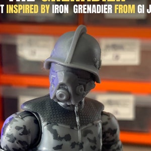 GI Joe Iron Grenadier Custom Head Sculpt 1/12 Scale