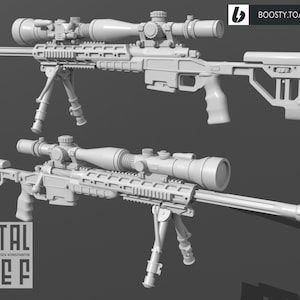 3d Printed T-5000 Low Light Sniper Rifle 1:12 GI Joe Classified/Marvel Legends