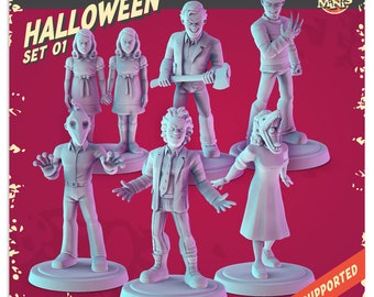 Halloween Horror 36mm Minis Beetlejuice, the shining, nightmare on elm street, Freddy Krueger