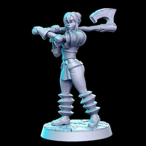 HeroQuest weiblichen Chaos Krieger - Miniaturen Unbemalt 32mm Dungeons and Dragons