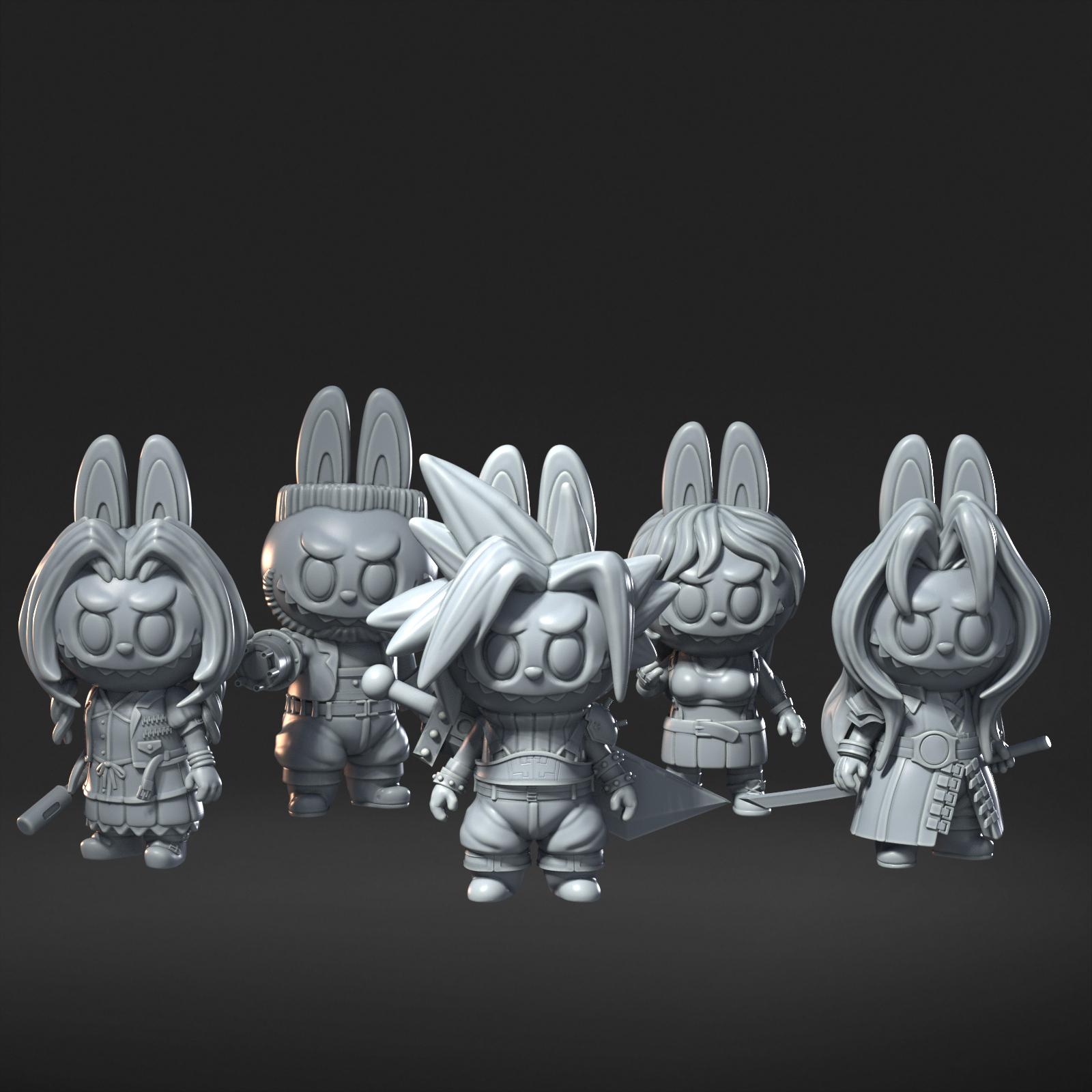 Labubu X Final Fantasy VII 100mm Minis gaming, DnD, labubu 3d Print Video Game - Picture 8 of 13