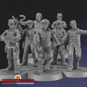 SG team 28mm army builder set 1 3d printed minis GI Joe tabletop