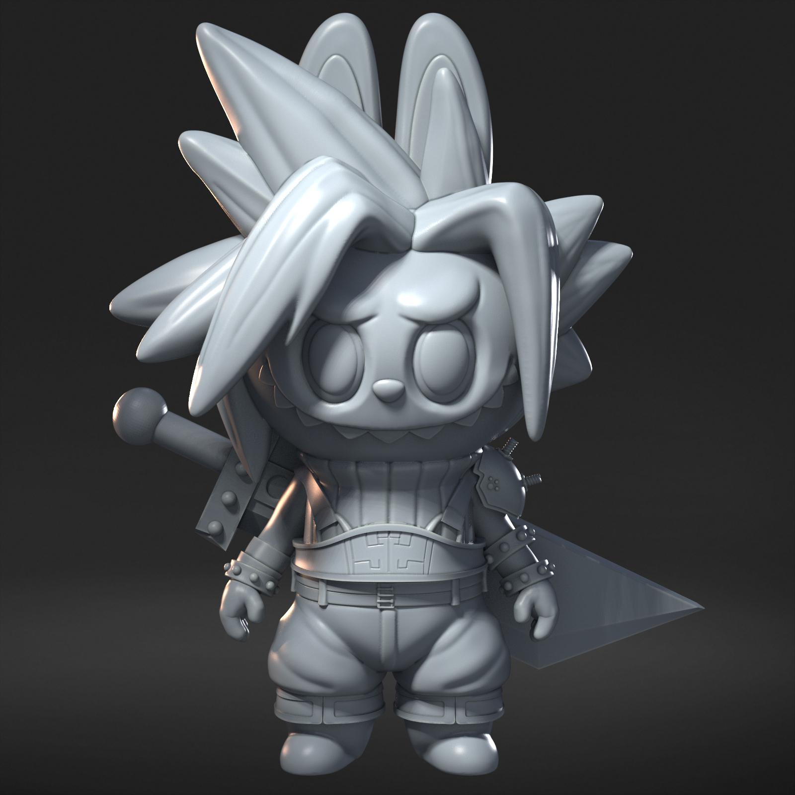 Labubu X Final Fantasy VII 100mm Minis gaming, DnD, labubu 3d Print Video Game - Picture 11 of 13
