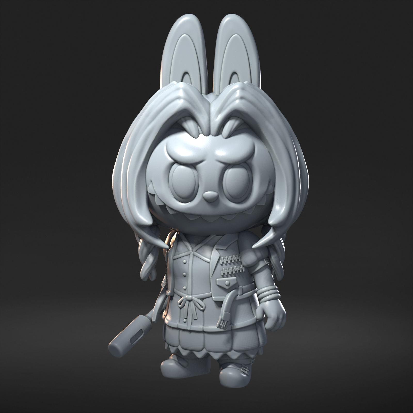 Labubu X Final Fantasy VII 100mm Minis gaming, DnD, labubu 3d Print Video Game - Picture 9 of 13