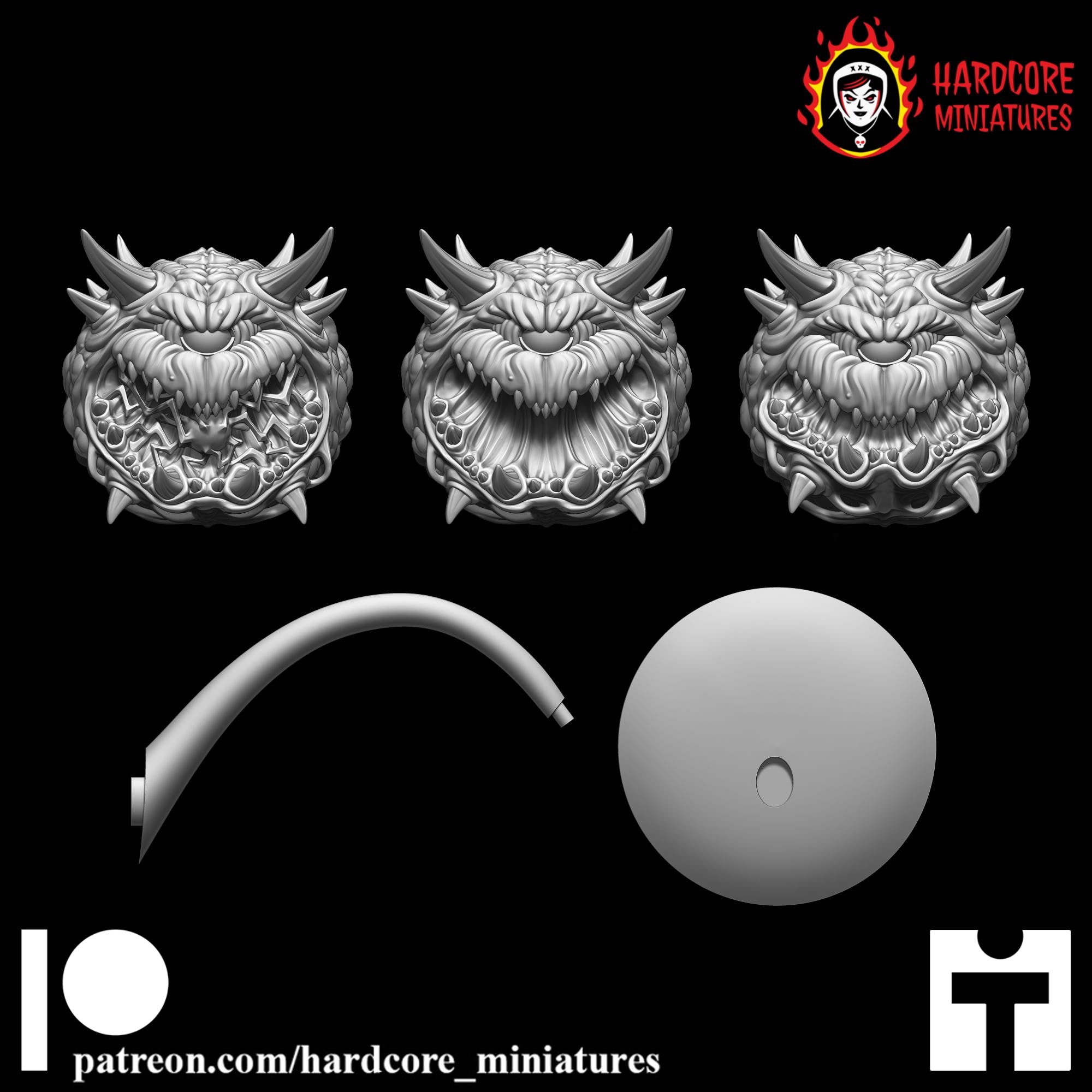 Cacodemon Pain Elemental 32mm dnd miniature doom game Meatballs