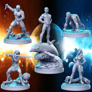 The Boys Superhero set 2 | RN Estudio 40mm Tabletop mini Homelander | Billy Butcher | Soldier Boy | Starlight