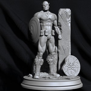 Captain America classic edition 3D print STL