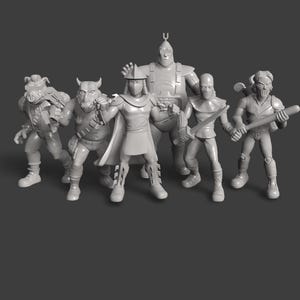 Teenage Mutant Ninja Turtles (Villains) TMNT Miniatures - 36mm set for collections, Dioramas, Miniature RPGs Designed by Pop Minis dnd