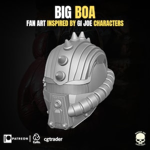 Tête Big Boa pour figurines 6 pouces GI Joe Classified, mezco, neca, black series, legends 1/12 scale head 1:12 trooper builder