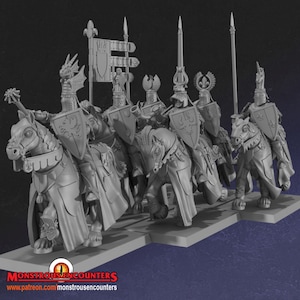 Breton Knights of virtue  28mm army builder 3d printed minis  tabletop bretonnia oldhammer
