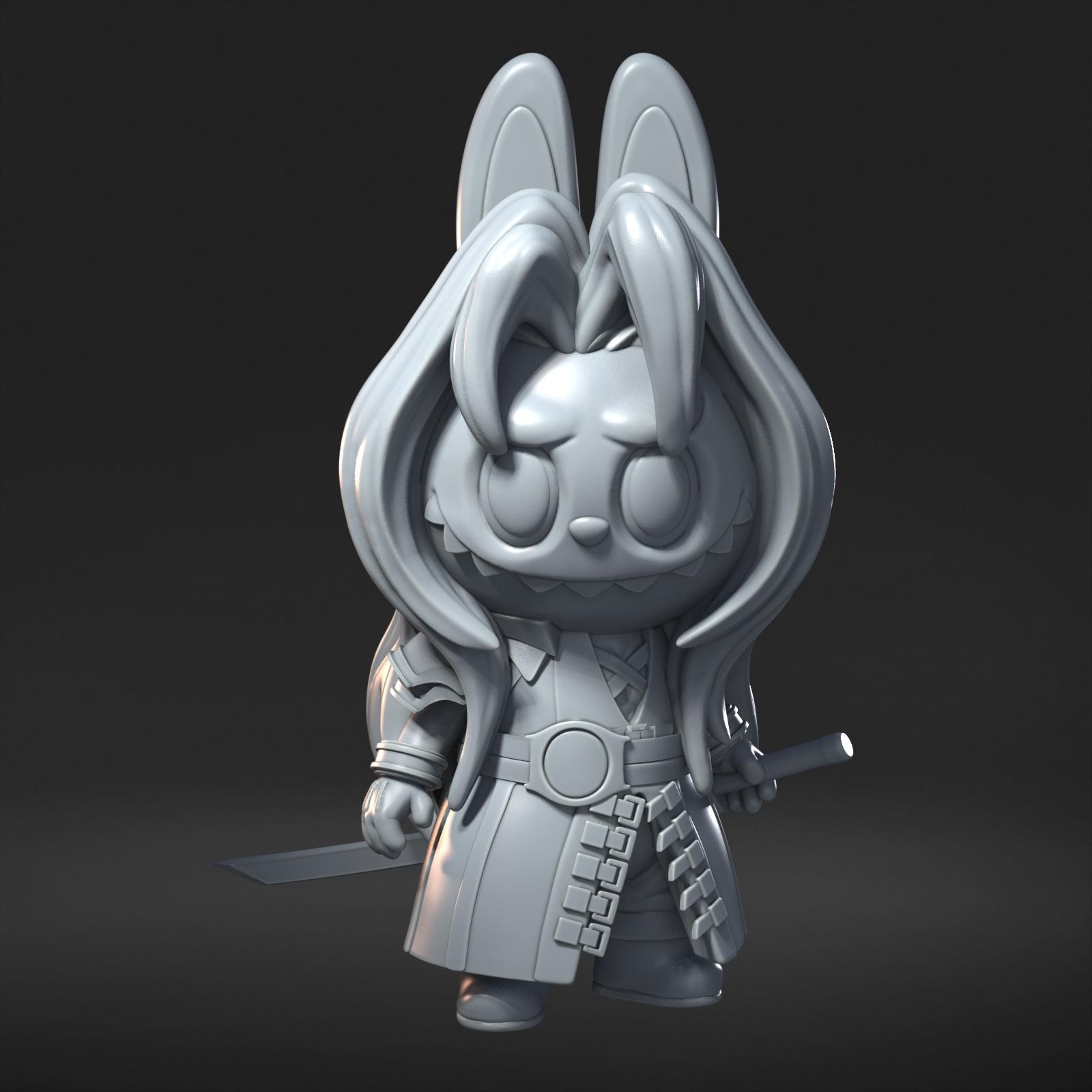 Labubu X Final Fantasy VII 100mm Minis gaming, DnD, labubu 3d Print Video Game - Picture 12 of 13