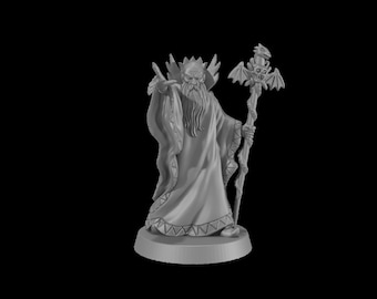 Kelek the Cruel Villain DnD Cartoon Show Miniatures Unpainted 28mm or 33mm Dungeons and Dragons