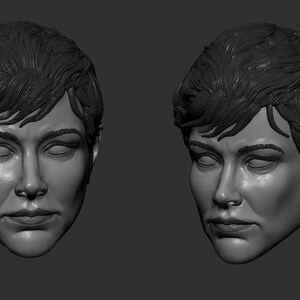 Wasp Hope van Dyne Head Sculpt: 1/12 Scale Unpainted Resin