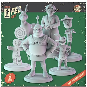 Skrek Miniatures - complete set 36mm Dioramas, tabletop RPGs. Designed by Pop Minis