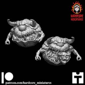 Doom Cacodemon com braços Pain Elemental 32 mm dnd miniatura doom videogame Meatballs2