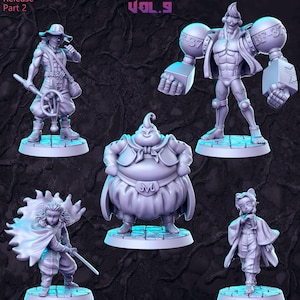 Anime Series Vol 9 Full Set DnD Miniature, Tabletop RPG DnD Mini, D&D Figurines, Fantasy Gaming and Pathfinder, RN Estudio