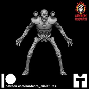 Hell Skeleton firing 32mm dnd miniature video game The REVENANT