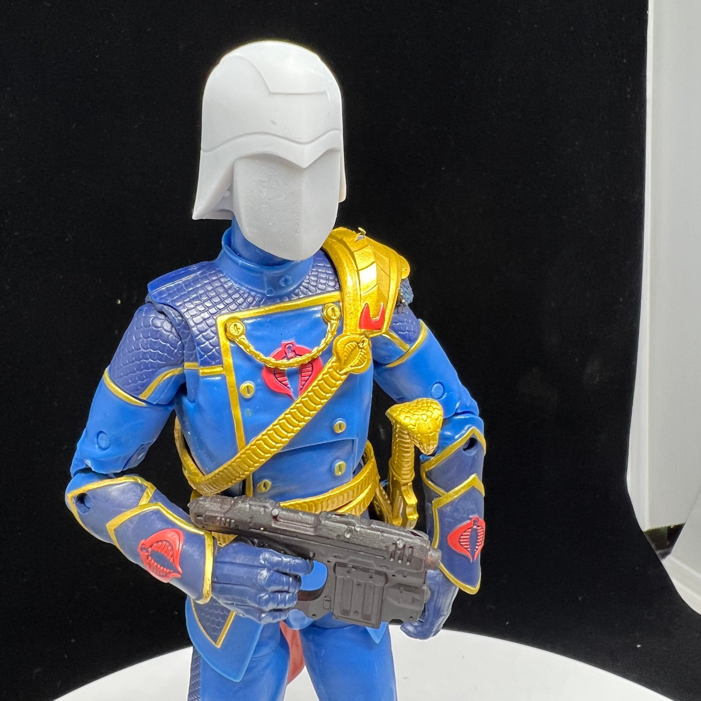 Figura de acción Snake Cobra Commander inspirada en GI Joe Classified 6" personalizada hea - Imagen 13 de 14
