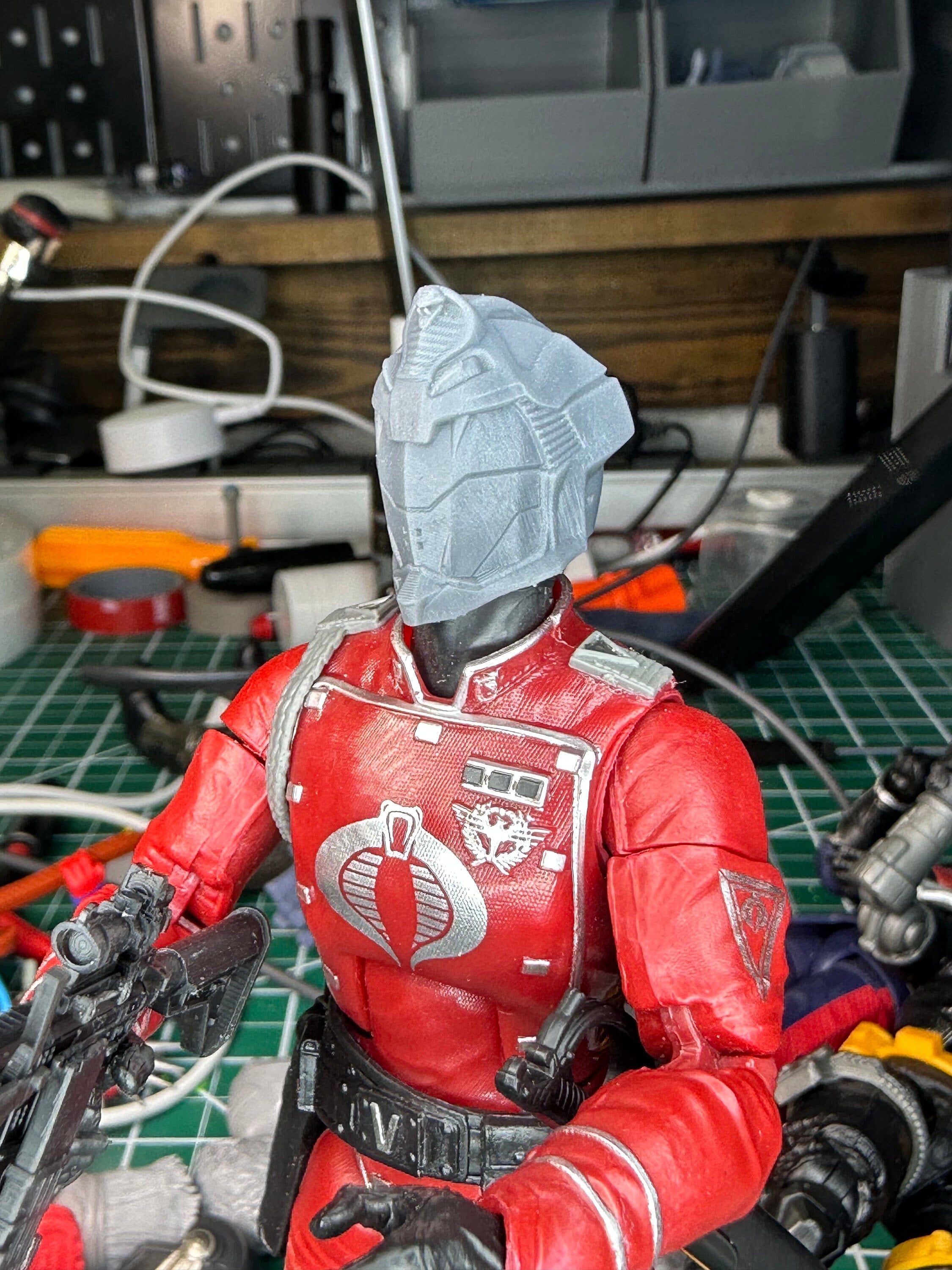 Snake Cobra Commander inspired by GI Joe Classified GI Joe Classified 1/12 scale head unpainted mezco, marvel legends