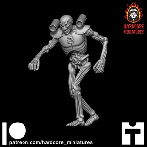 Hell Skeleton Punching 32mm dnd miniature video game The REVENAN