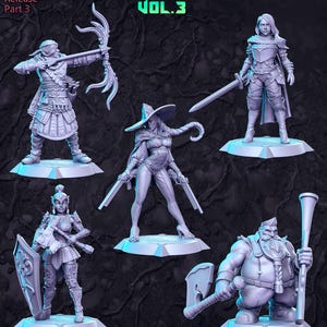 Western RPG Vol 3 Full Set DnD Miniature, Tabletop RPG DnD Mini, D&D Figurines, Fantasy Gaming and Pathfinder, RN Estudio