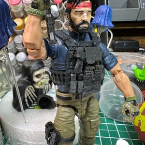 1/12 Scale Tactical Armor Vest: Resin Action Figure Gear