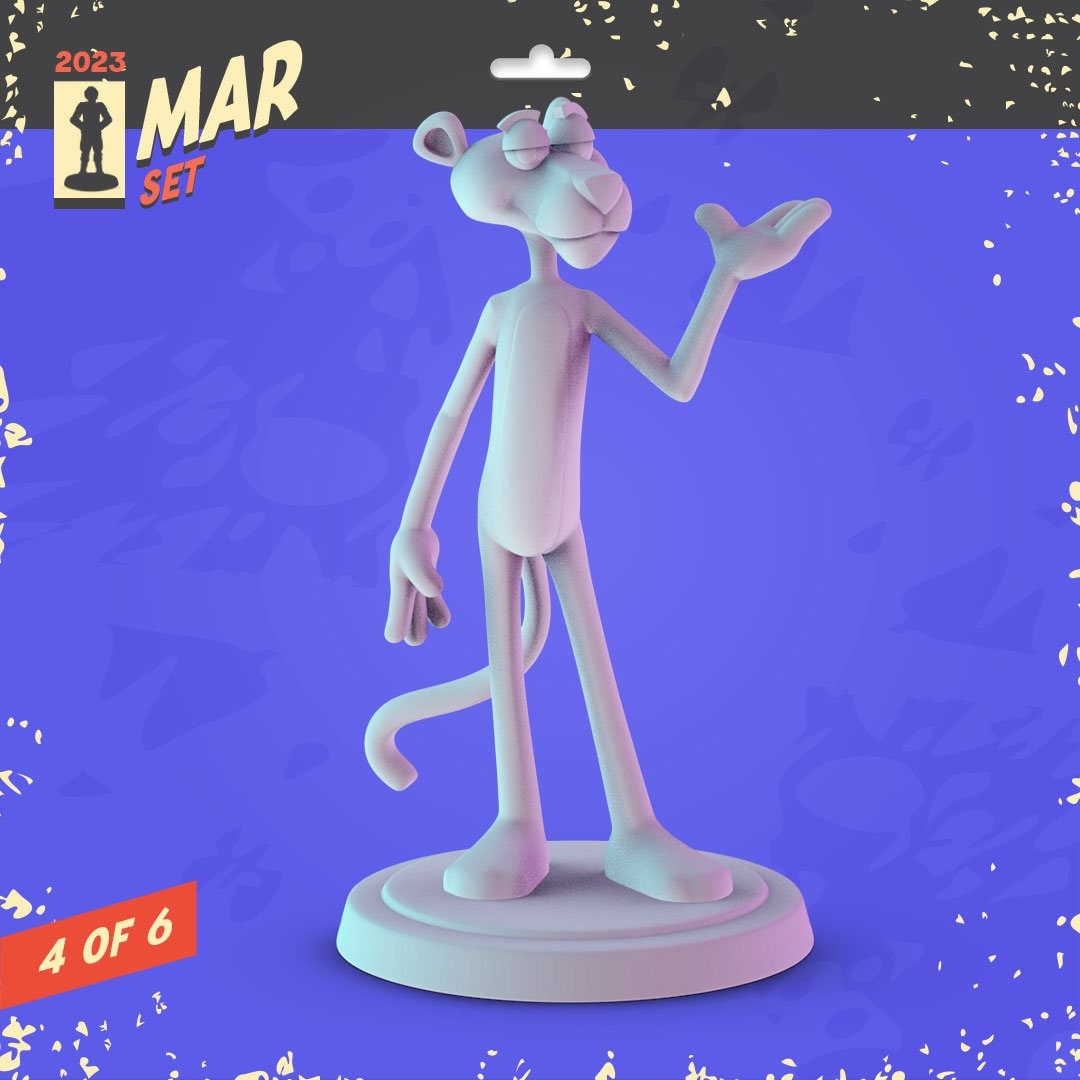 Cartoon 3d mini's 32mm, Popeye, Olive Oil, Bluto, Tom, Jerry, Pink Panther