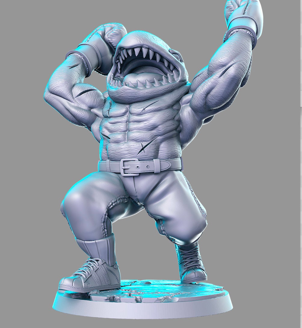 Street Sharks - resin miniature for tabletop games DnD, Dungeons and Dragons, b - Picture 6 of 10