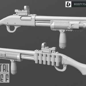 3d Printed Remington 870 sawed off shotgun 1:12 6&quot; GI Joe Classified/Marvel Legends