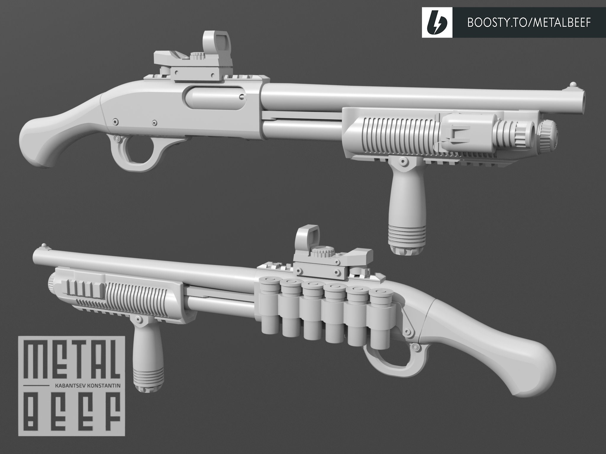 3d Printed Remington 870 Sawed off Shotgun 1:12 6