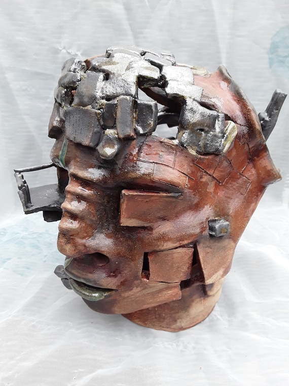 Ruinous, Head, Sculpture