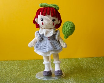 Penny Crochet Doll / Doll in Clown Costume / Stuffed Doll