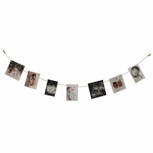 Rustic Photo Hanger and Wall Decoration with Wire Cable - Handcrafted and Customizable