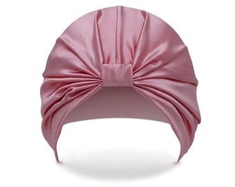 Bonnet de nuit en soie de mûrier pure Chideno, turban de nuit en soie pour femme, bandeau pour dormir, bonnet pour dormir, soin des cheveux, cadeau pour elle