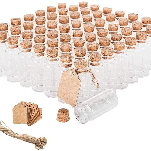 Heart Shaped Spell Jars Glass Bottles With Corks Clear Empty Etsy