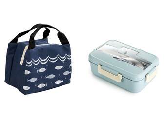 Tragbar Picknick Isolierte Brotdosen Aufbewahrung Tasche Lunch Bag Beutel Box Tragbar Picknick Isolierte Brotdosen Aufbewahrung Tasche Lunch Bag Beutel Box