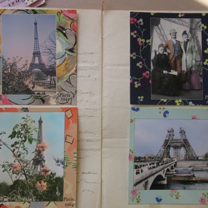 Postal única de la Torre Eiffel Francesa para enmarcar/Eiffel Tower Souvenir/Mercado francés Buscar/Usar como arte o para crear
