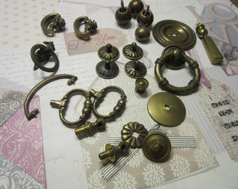 Entire Lot old brass and metal pieces - Found at an Estate Sales - Use for Furniture - DIY - Update and Create