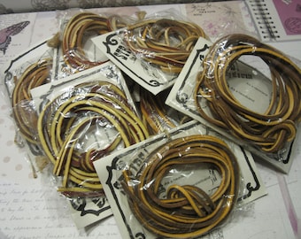 Vintage Collection of Packaged Leather Strips - Perfect for Crafting and Jewelry Making