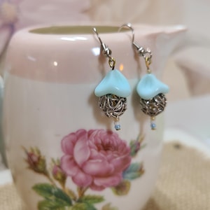 Handmade Pretty Dangle Earrings - Made with findings from Paris