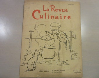 Rare Indeed! Intact La Revue Culinaire - French Culinary Trade Magazine Jan. 1952 - Showcasing the Best in French Cuisine - French Ephemera