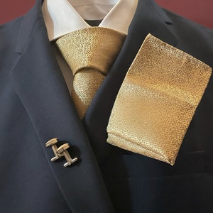 Manschettenknöpfe Set, Gold Krawatten Set