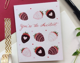 Personalised Strawberry Card For Husband Sweet Strawberry Card For Wife Card For Boyfriend Card For Girlfriend Friend Appreciation Card